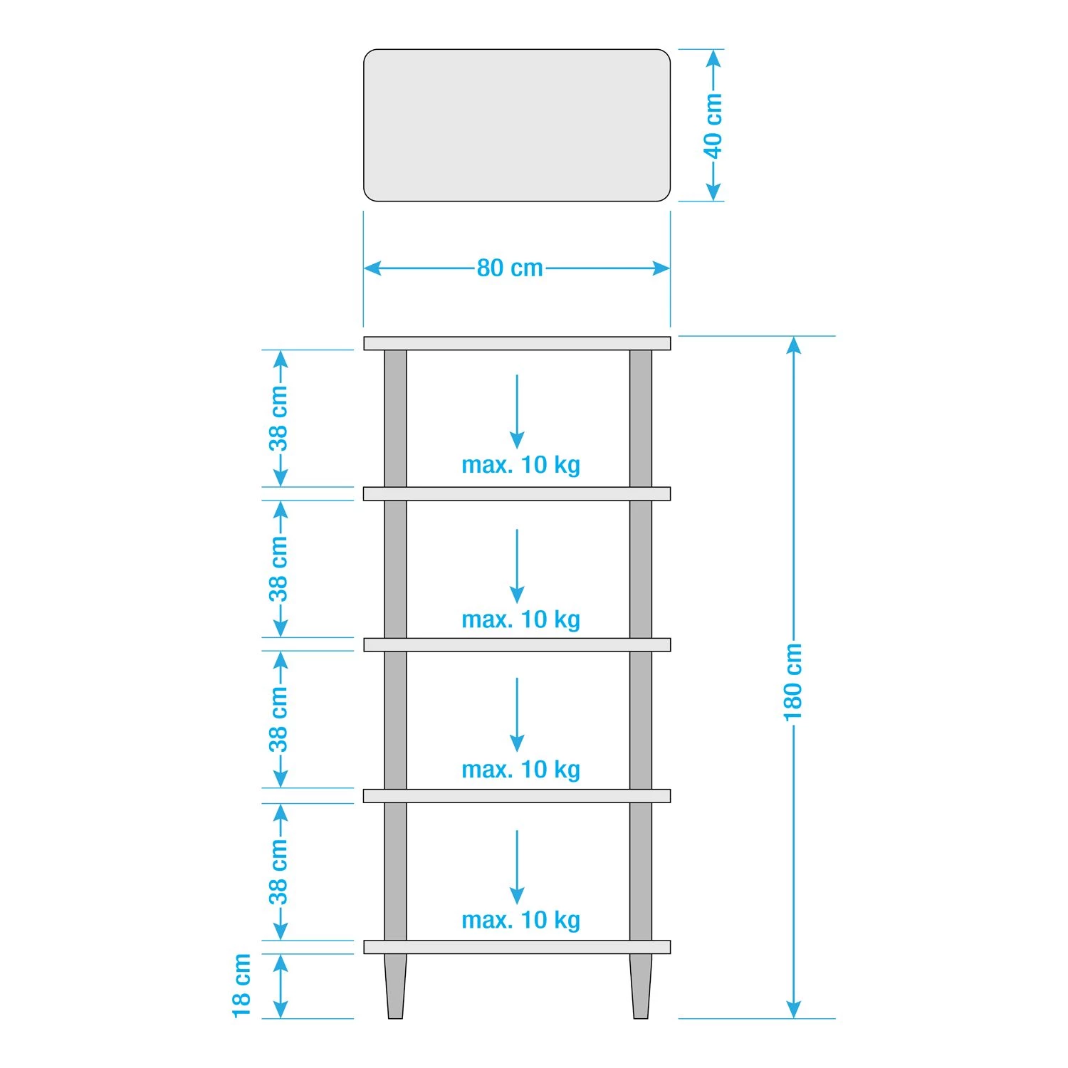 Mørteens Étagère Opalanka - Partiellement en chêne massif - Blanc / Chêne – Image 9