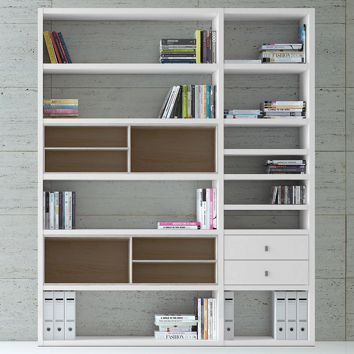 Loftscape Etagère Emporior II.A - Blanc / Imitation chêne de Sonoma - Sans éclairage – Image 2