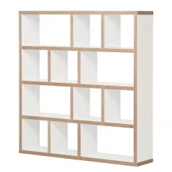 Temahome Étagère Berlin - Blanc mat - Blanc / Marron clair - 150 x 159 cm