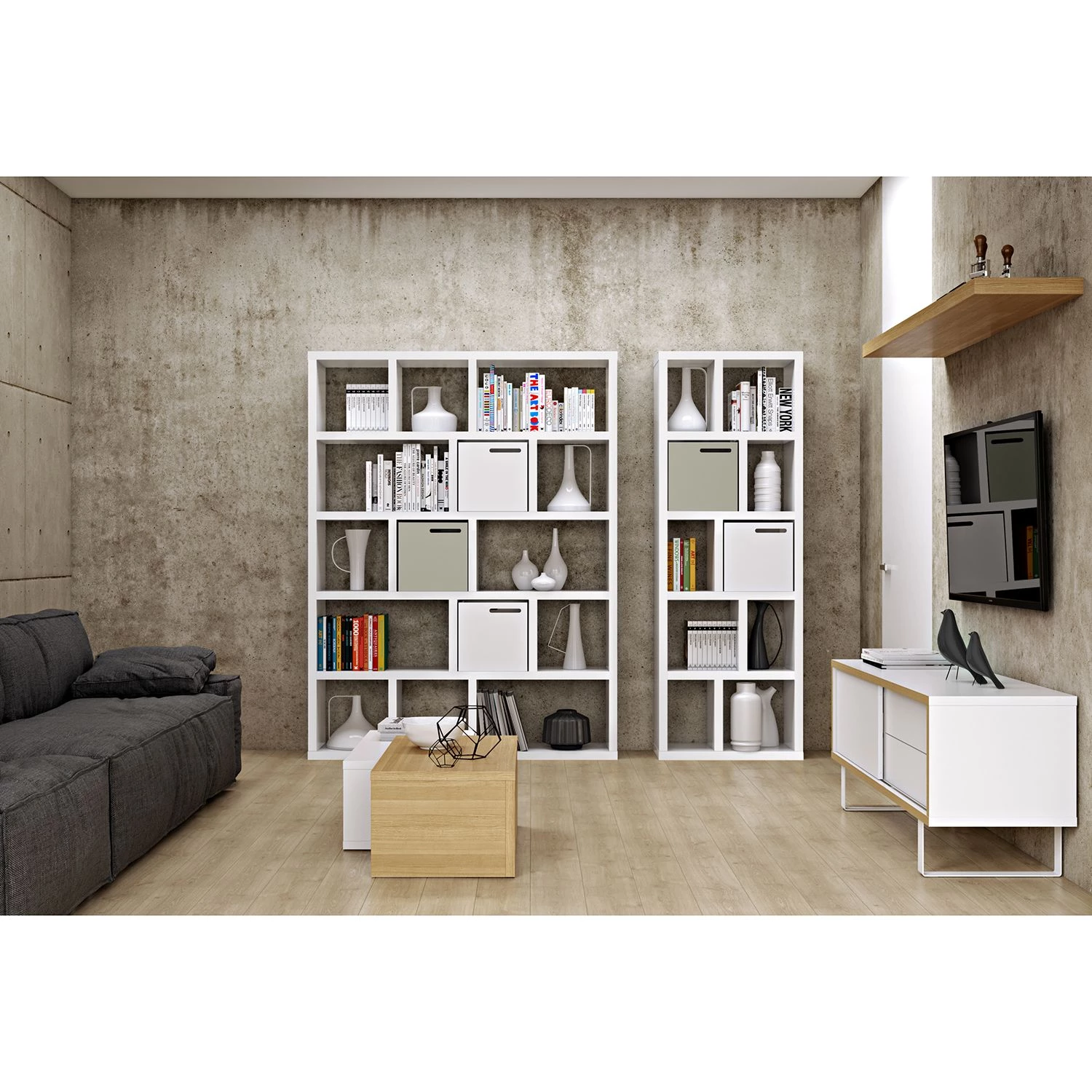 Temahome Étagère Berlin - Blanc mat - Blanc - 150 x 198 cm – Image 3