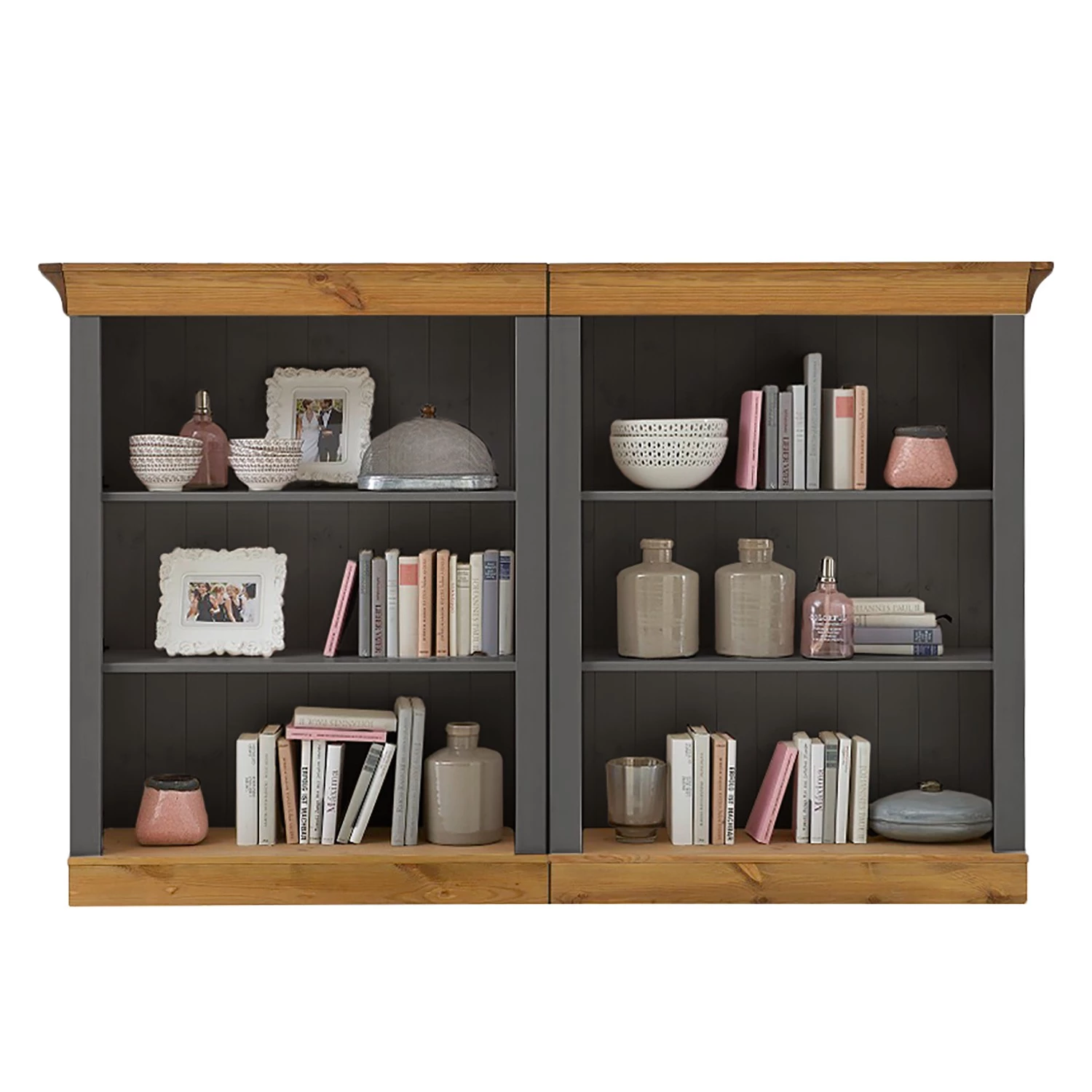 Maison Belfort Bibliothèque Bergen III - Epicéa gris / Epicéa lessivé