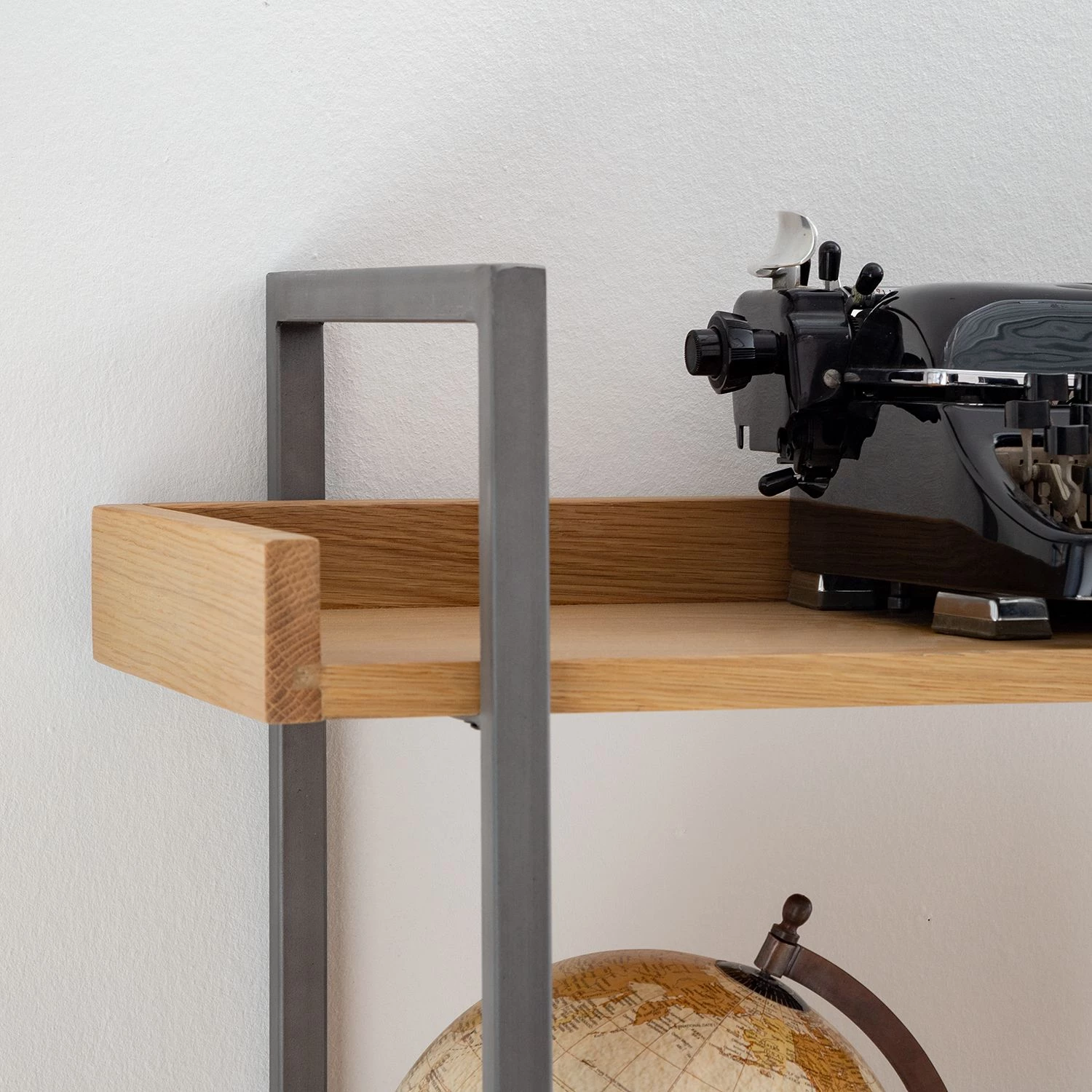 Ars manufacti Bibliothèque Dharai I - Placage en bois véritable / Métal - Chêne / Argenté – Image 10