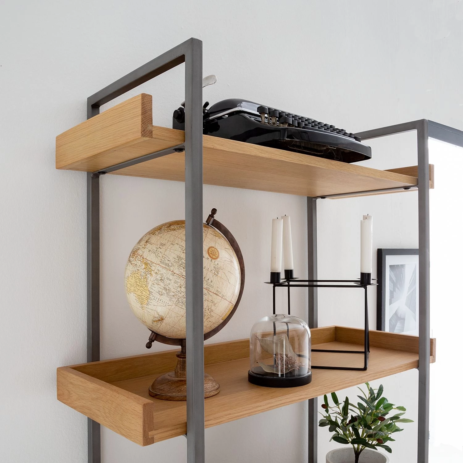 Ars manufacti Bibliothèque Dharai I - Placage en bois véritable / Métal - Chêne / Argenté – Image 11