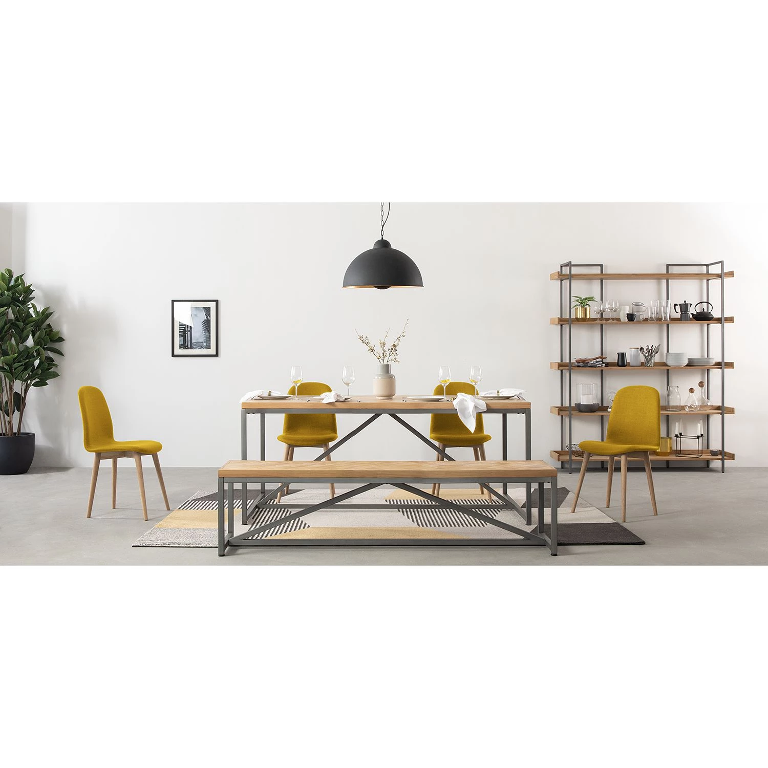 Ars manufacti Bibliothèque Dharai I - Placage en bois véritable / Métal - Chêne / Argenté – Image 3