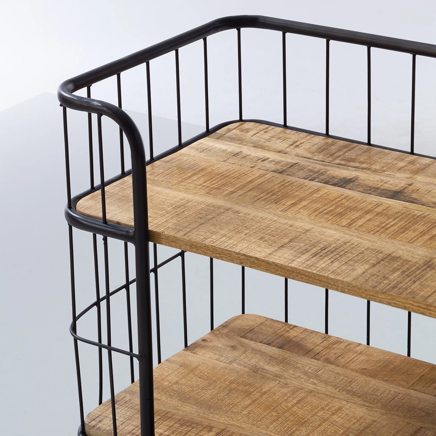 Ars manufacti Étagère Namber II - Manguier massif / Métal - Manguier / Noir – Image 9