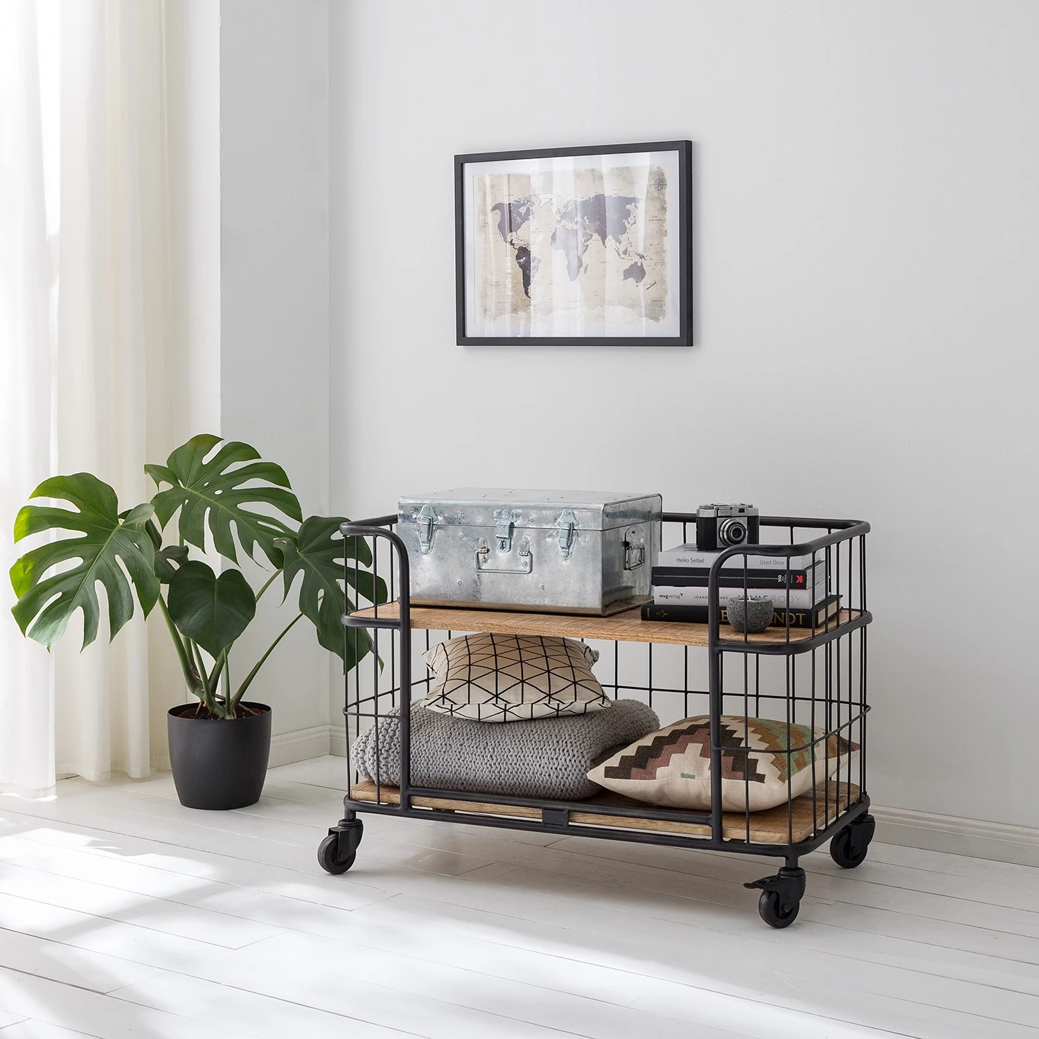 Ars manufacti Étagère Namber II - Manguier massif / Métal - Manguier / Noir – Image 3