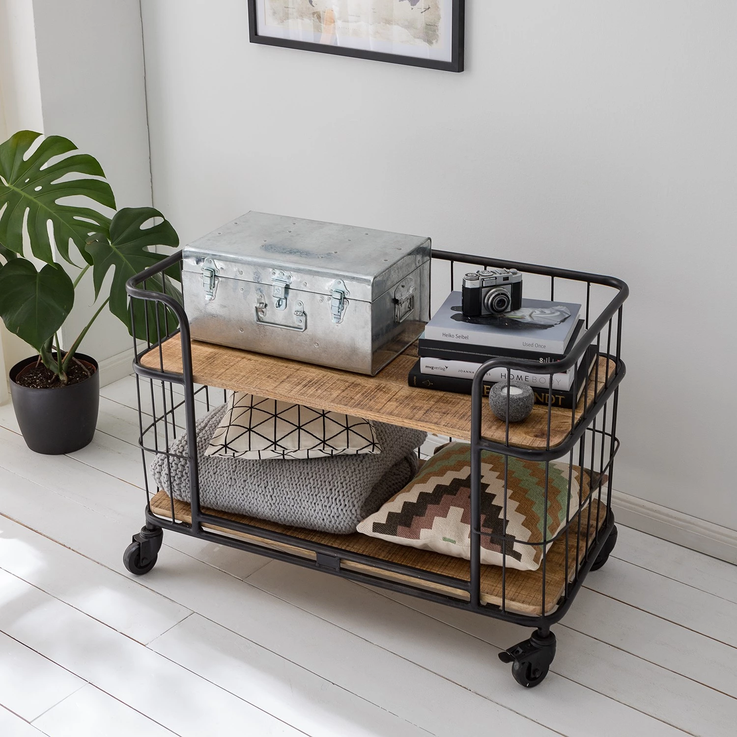 Ars manufacti Étagère Namber II - Manguier massif / Métal - Manguier / Noir – Image 4