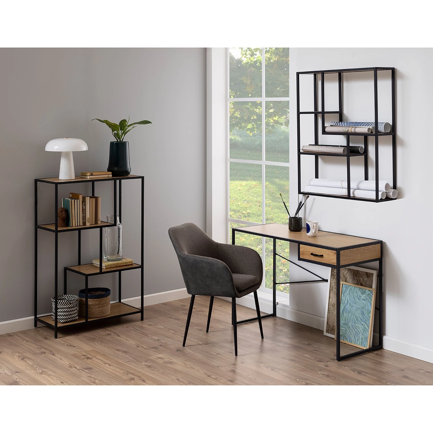 Red Living Étagère murale Coogee IV - Imitation chêne sauvage – Image 3