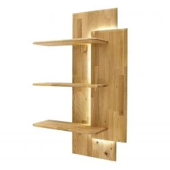 Naturoo Étagère suspendue Forge - Chêne massif - Chêne Bianco