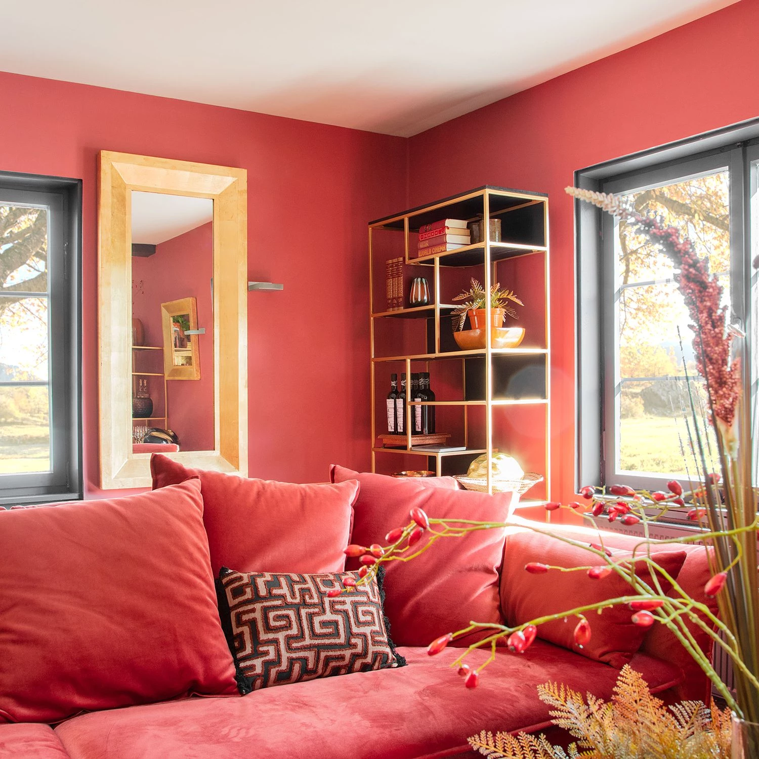 Jack & Alice Étagère Harbin - Acacia massif - Acacia noir / Doré – Image 2