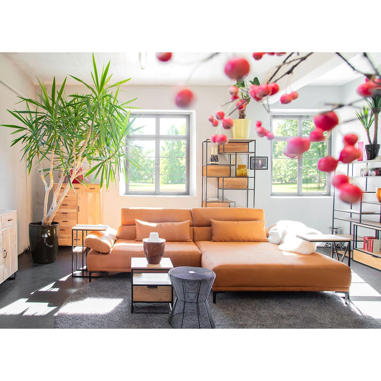 Red Living Étagère Mello - Acacia massif - Acacia naturel / Noir – Image 2