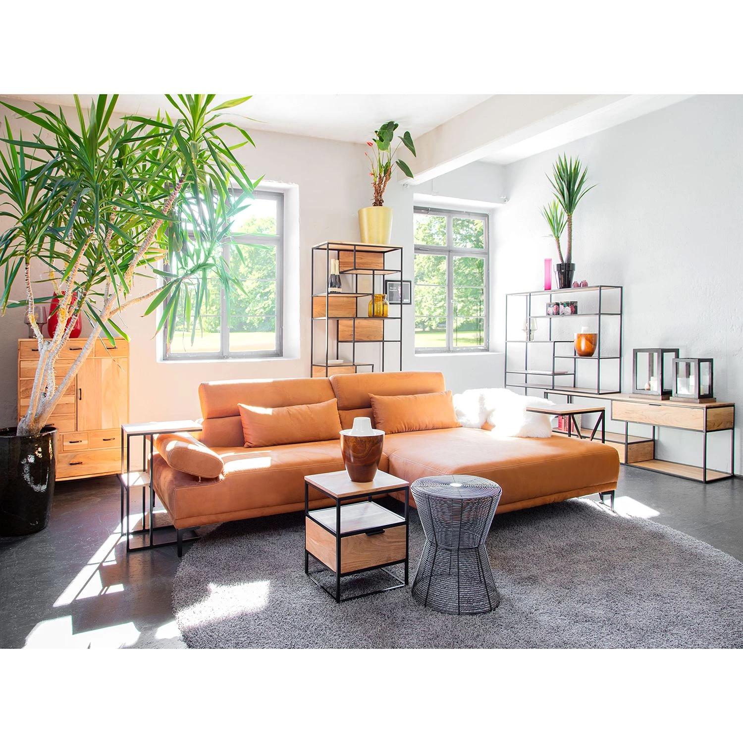 Red Living Étagère Mello - Acacia massif - Acacia naturel / Noir – Image 3