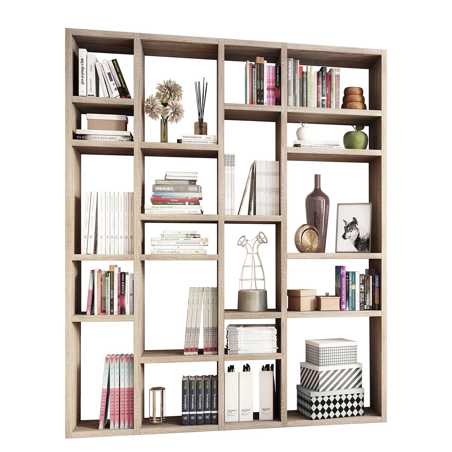 Loftscape Bibliothèque Emporior IV - Imitation chêne de Sonoma - Largeur : 179 cm