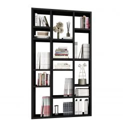 Loftscape Bibliothèque Emporior IV - Imitation chêne marron-noir - Largeur : 120 cm