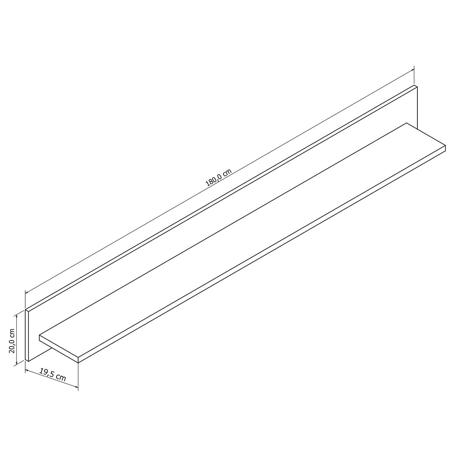 Loftscape Étagère murale Charnocks - Blanc - Largeur : 180 cm – Image 3