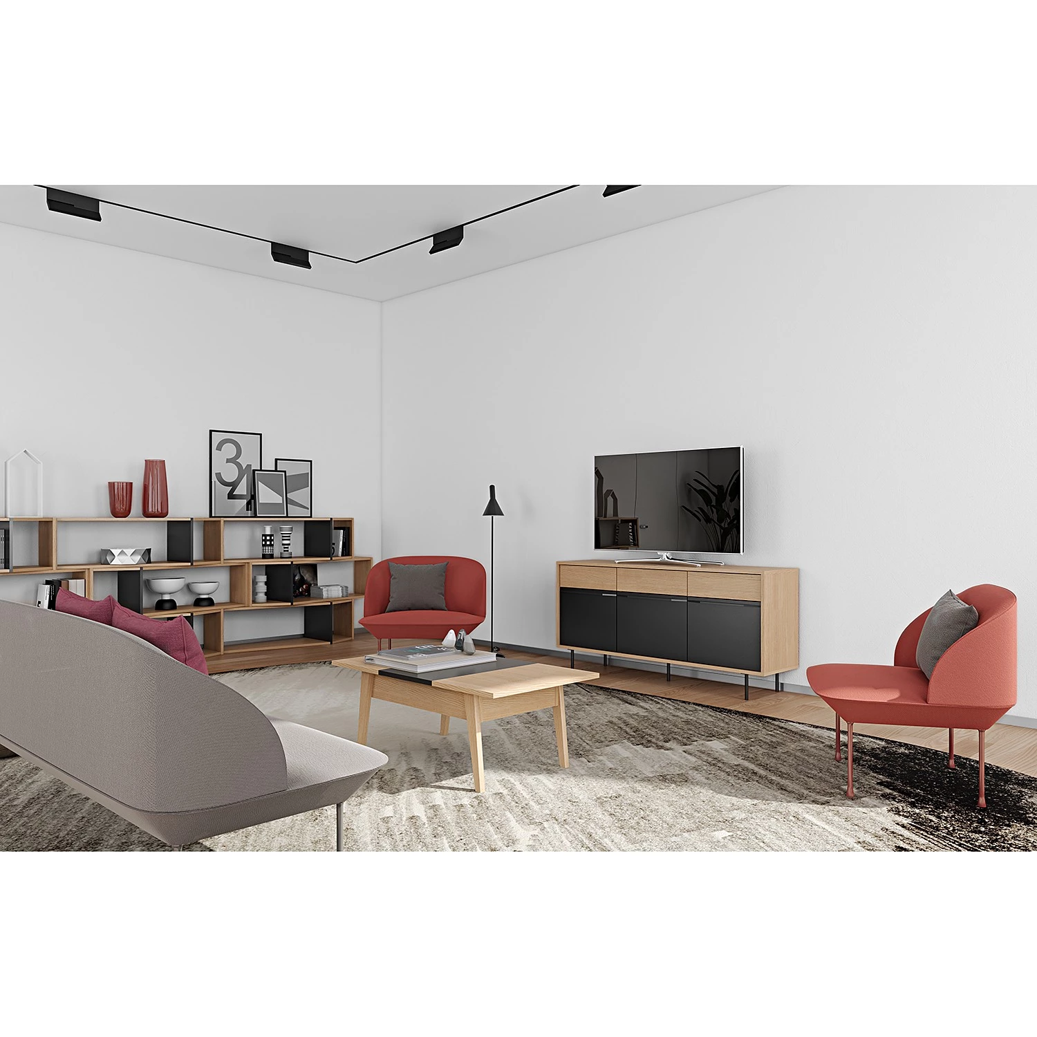 Temahome Étagère One - Chêne / Noir – Image 3