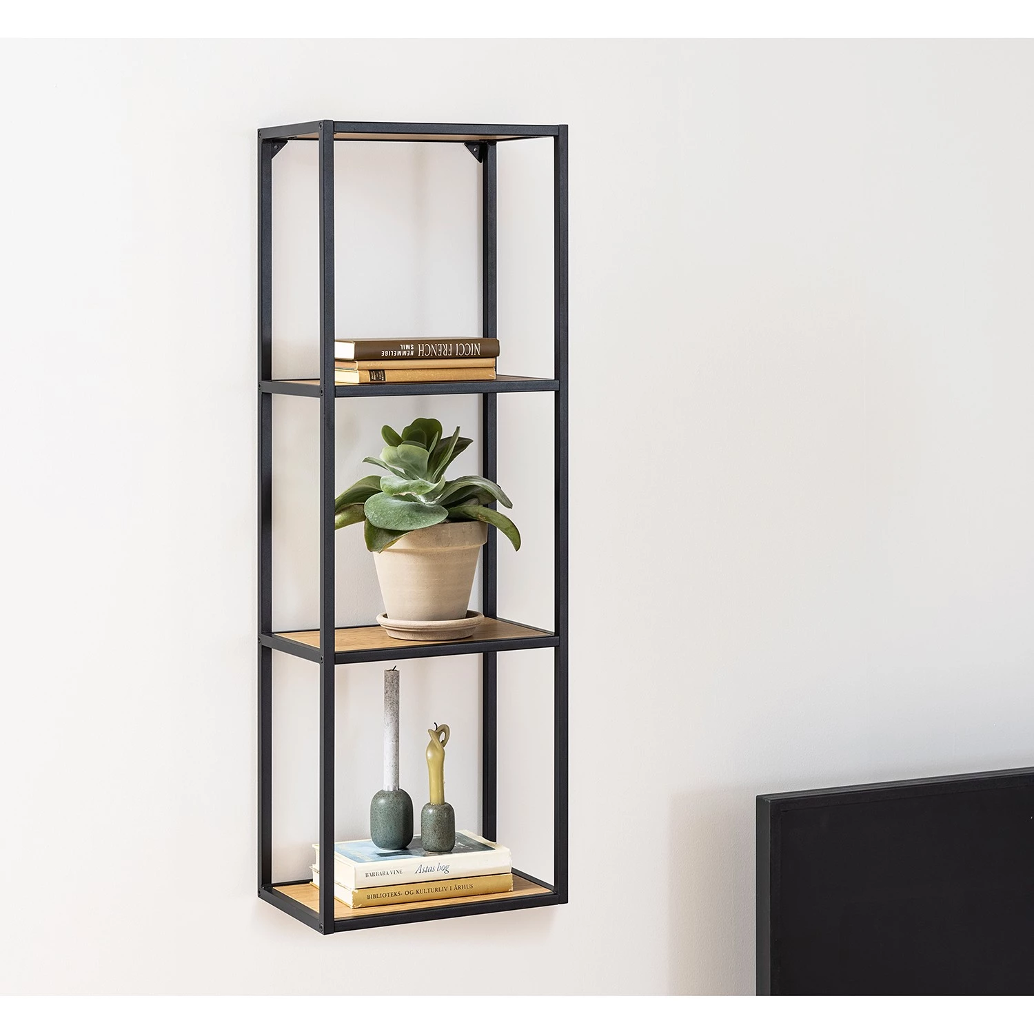 Red Living Étagère Coogee V - Imitation chêne sauvage / Noir – Image 2