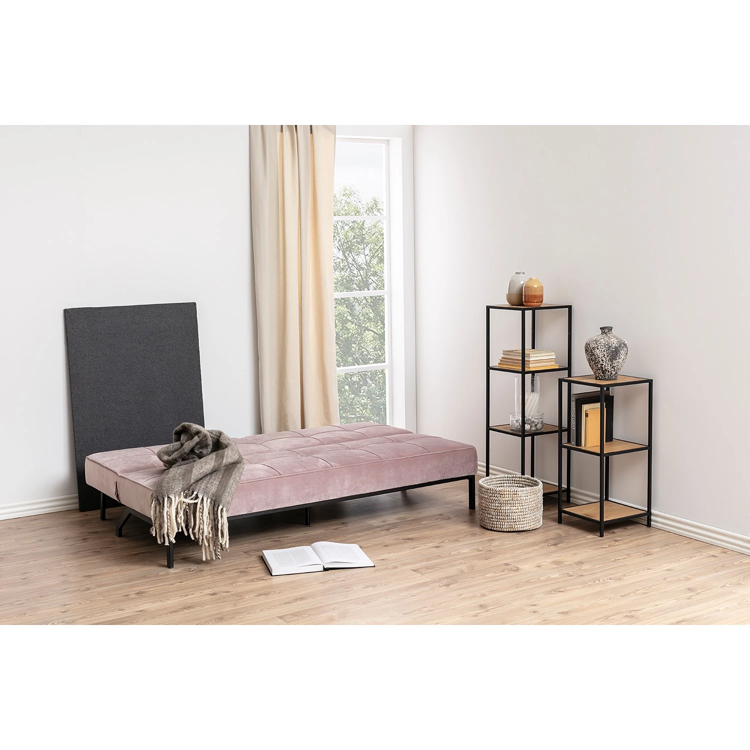 Red Living Étagère Coogee IX - Imitation chêne sauvage / Noir - Hauteur : 120 cm – Image 3