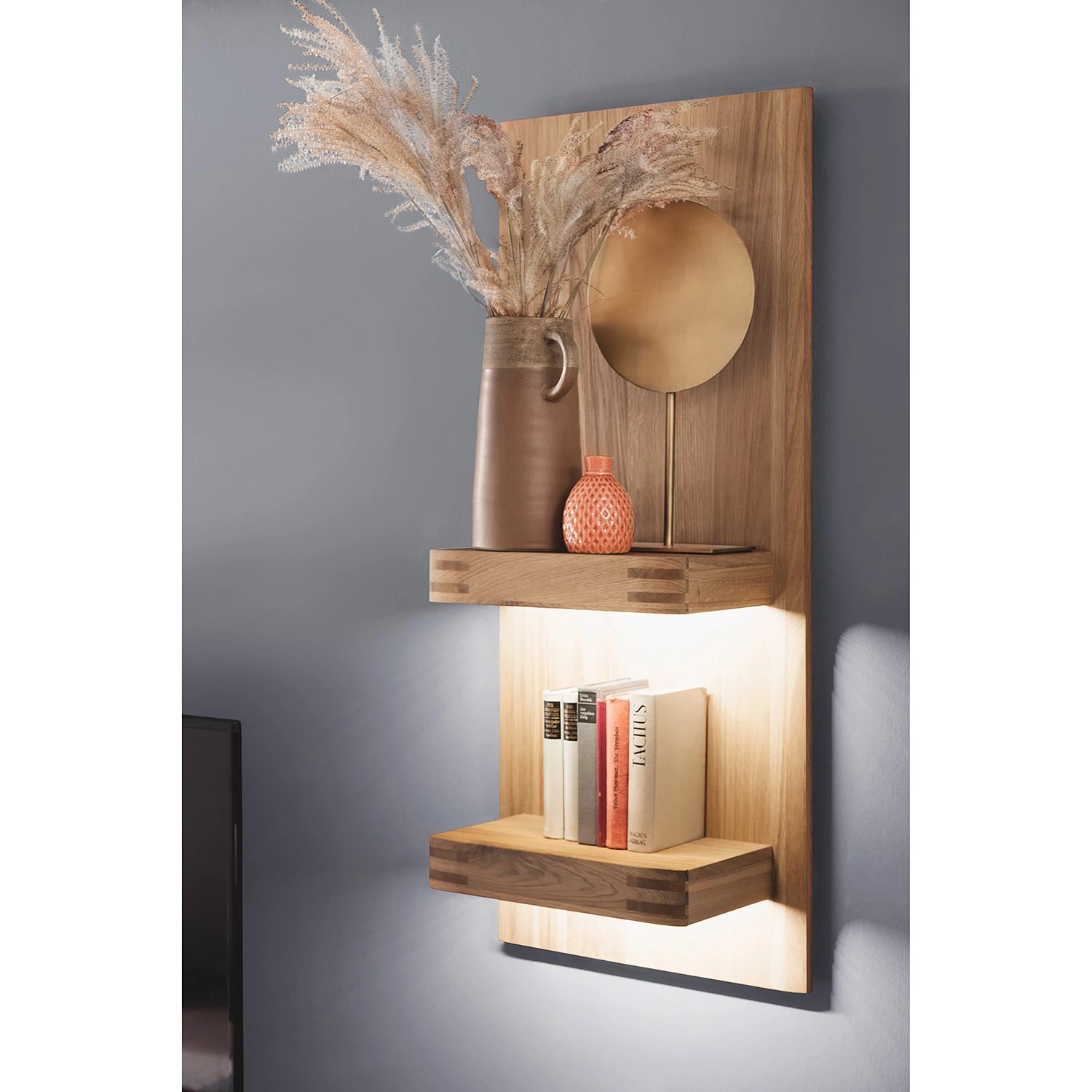 Loftscape Étagère murale Salvo - Placage en chêne véritable - Planches de chêne Bianco – Image 2