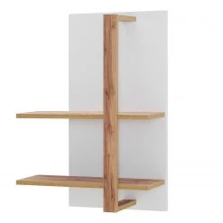 Loftscape Étagère murale Mundai - Blanc alpin / Imitation chêne de Wotan
