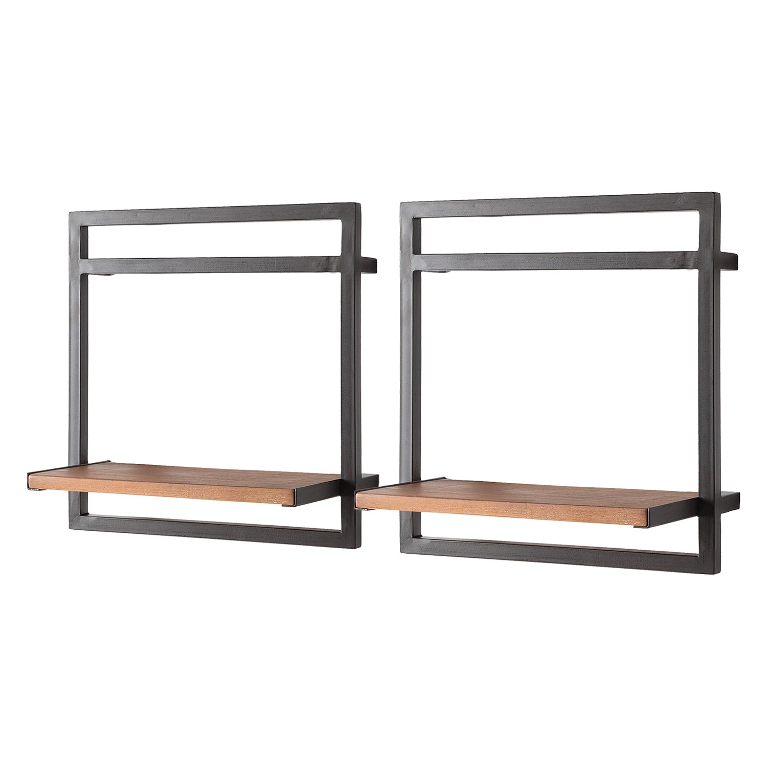 Ars manufacti Étagères murales Manchester III (5 él.) - Acacia massif / Métal - Acacia / Anthracite – Image 4