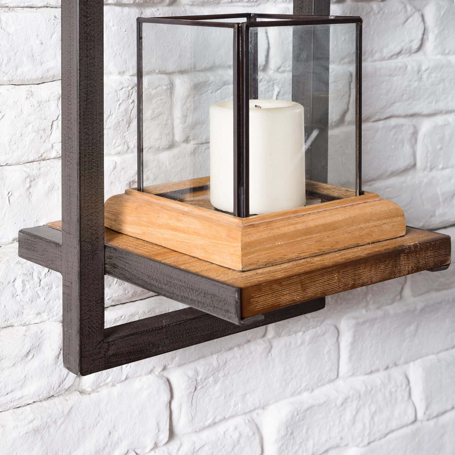 Ars manufacti Étagères murales Manchester III (5 él.) - Acacia massif / Métal - Acacia / Anthracite – Image 10