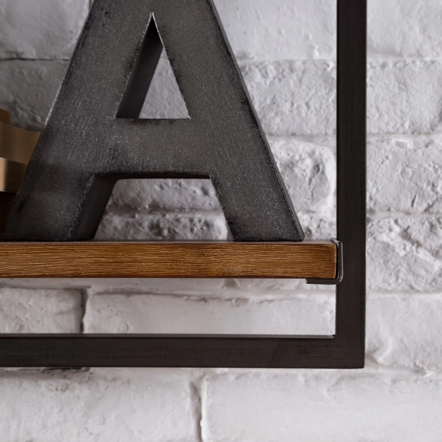 Ars manufacti Étagères murales Manchester IV (6 élém.) - Acacia massif / Métal - Acacia / Anthracite – Image 9