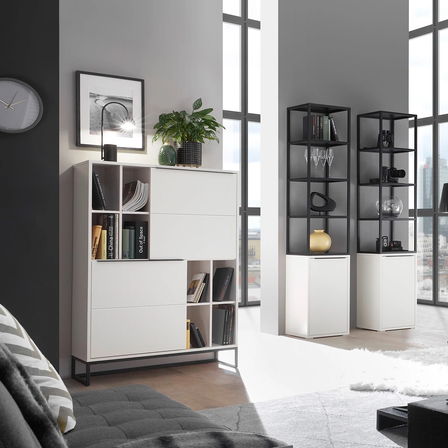 Fredriks Étagère White Hall - Blanc mat / Noir – Image 3