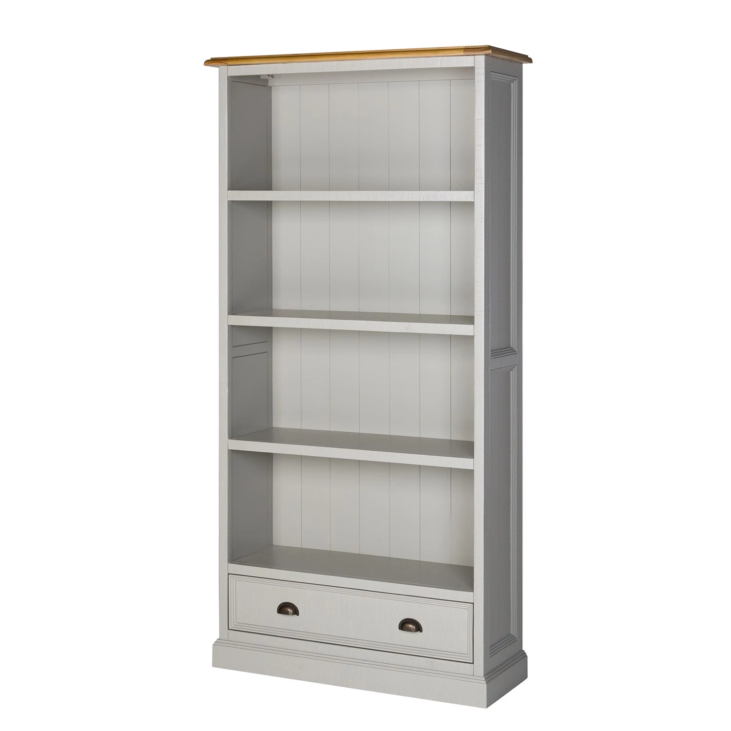 Maison Belfort Étagère Lavalle - Partiellement en pin massif - Pin / Gris clair