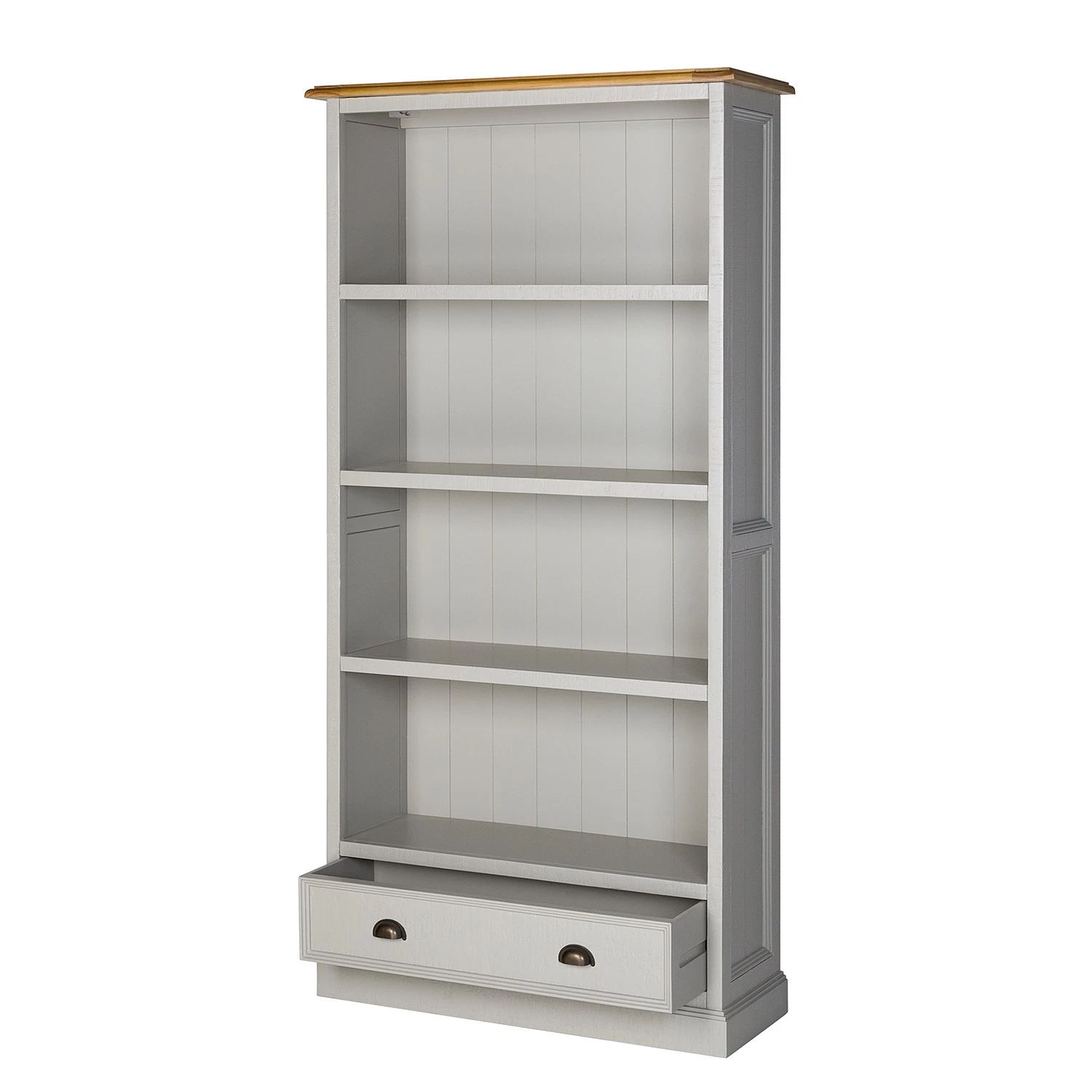 Maison Belfort Étagère Lavalle - Partiellement en pin massif - Pin / Gris clair – Image 2