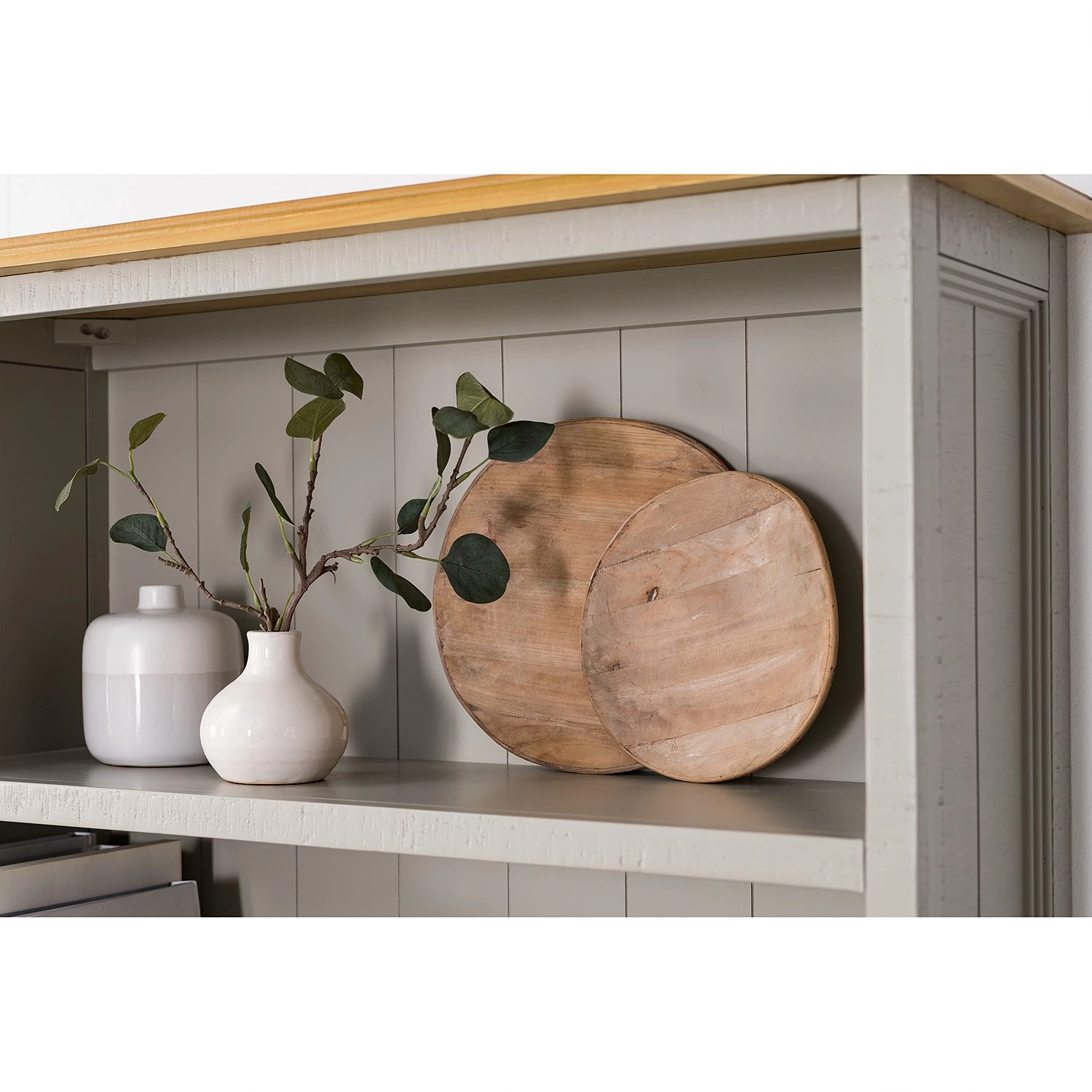 Maison Belfort Étagère Lavalle - Partiellement en pin massif - Pin / Gris clair – Image 8