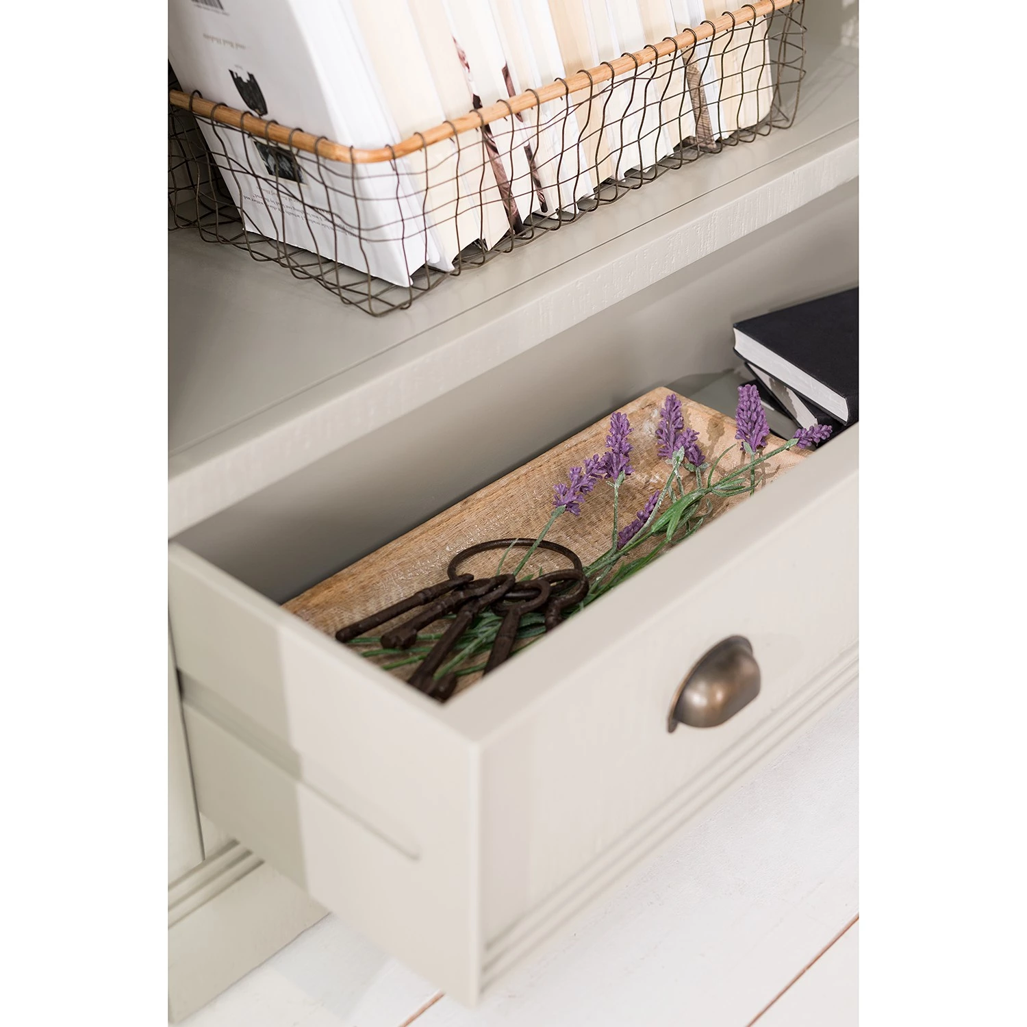 Maison Belfort Étagère Lavalle - Partiellement en pin massif - Pin / Gris clair – Image 9