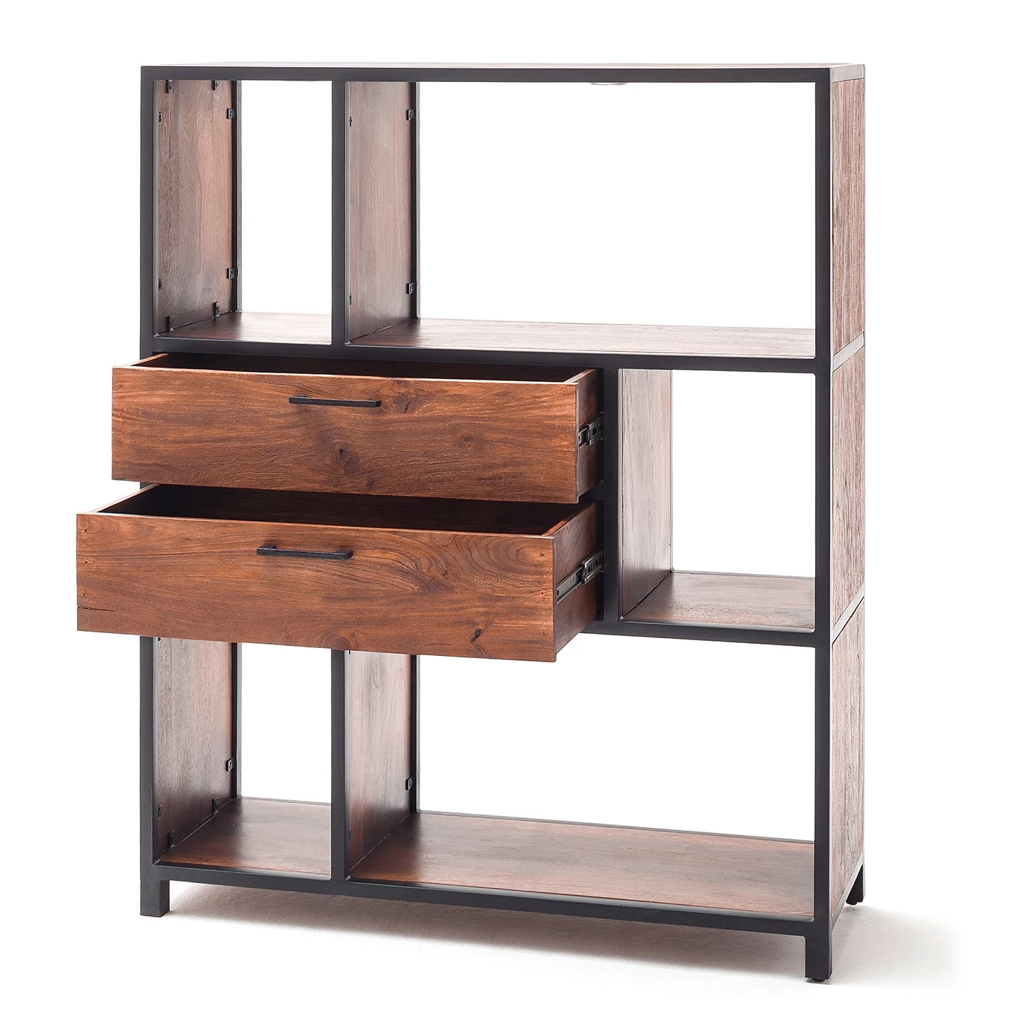 Ars manufacti Étagère Moboki - Manguier massif / Métal - Manguier foncé / Noir – Image 3