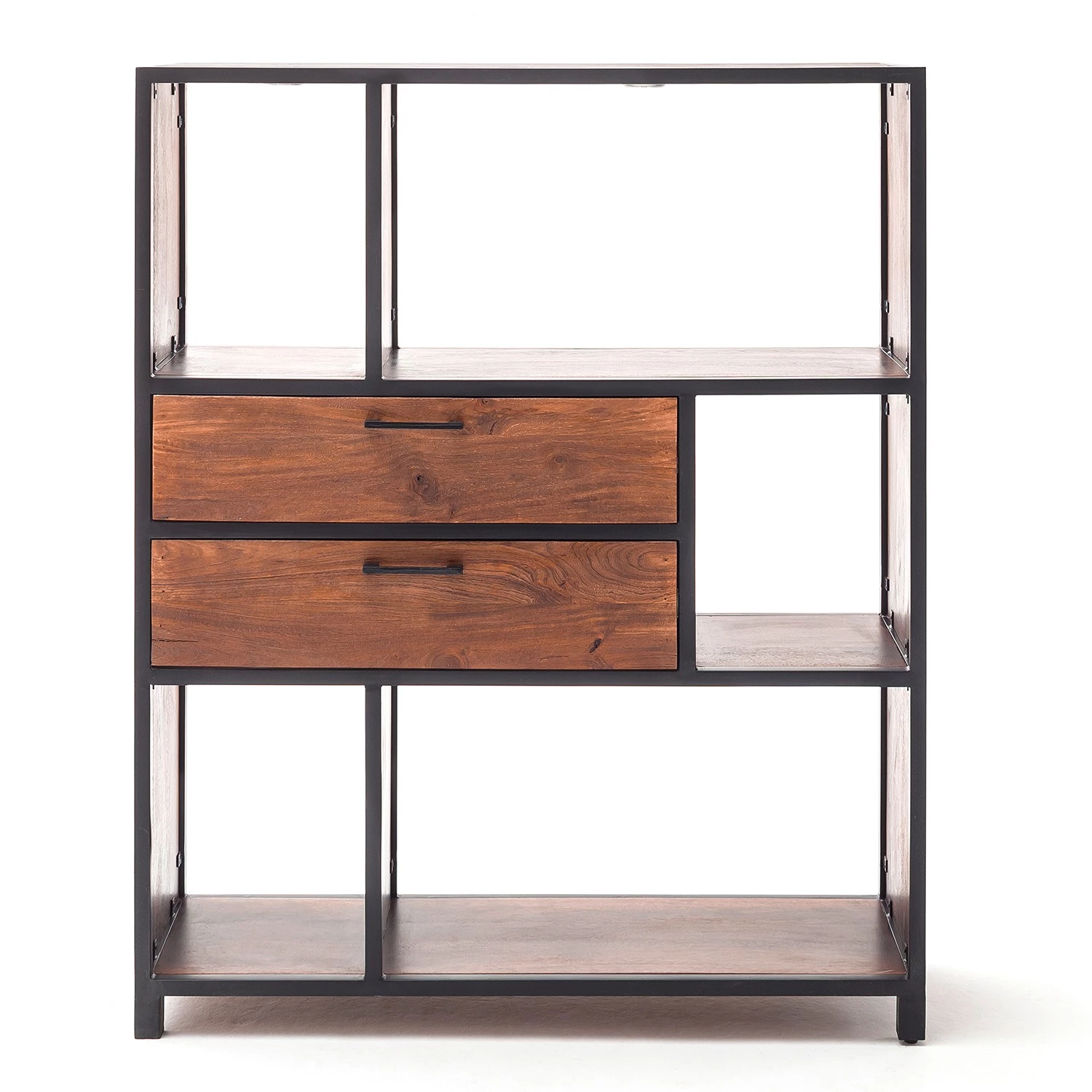 Ars manufacti Étagère Moboki - Manguier massif / Métal - Manguier foncé / Noir – Image 4