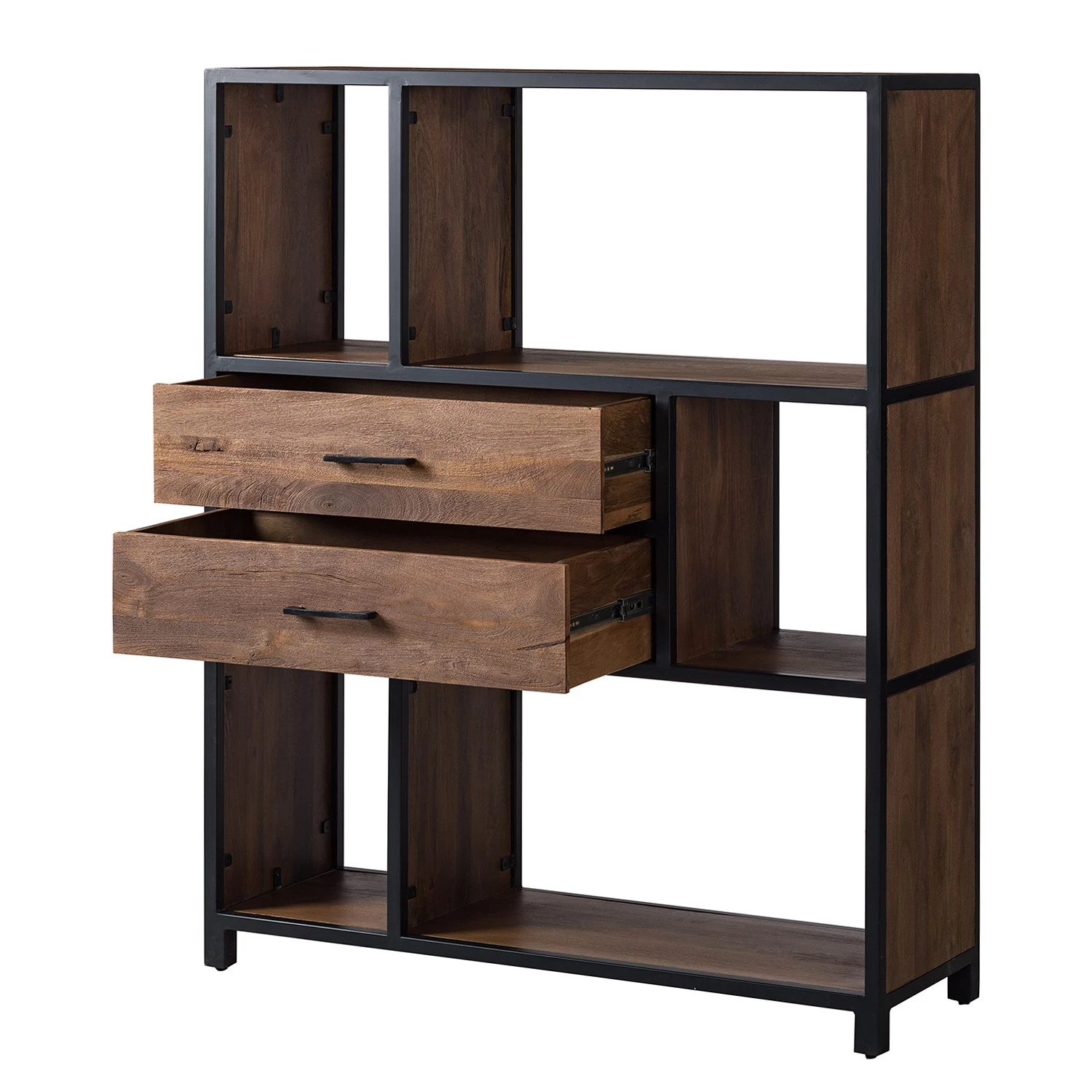 Ars manufacti Étagère Moboki - Manguier massif / Métal - Manguier foncé / Noir – Image 9