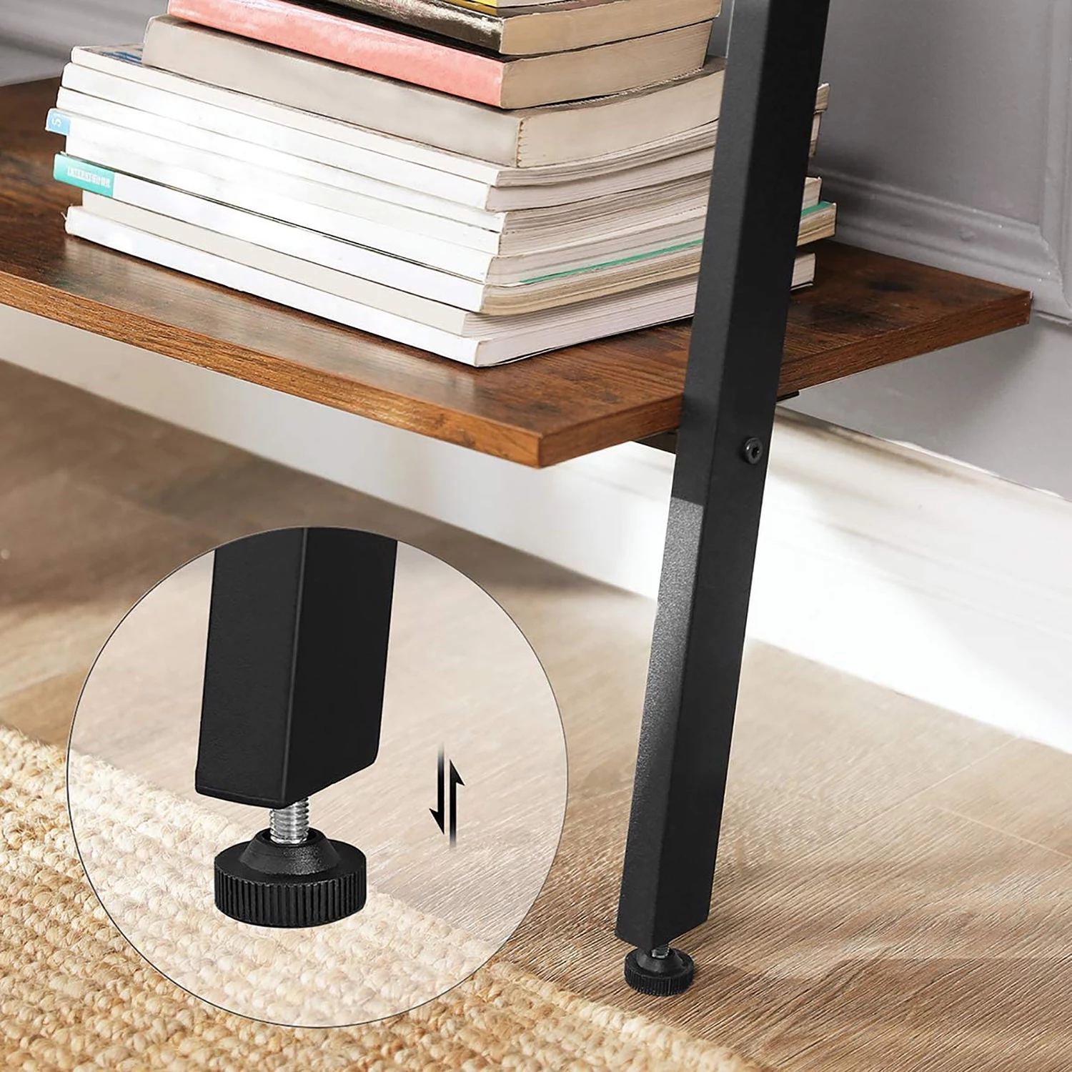 Red Living Étagère échelle Crosshill I - Marron / Noir – Image 4