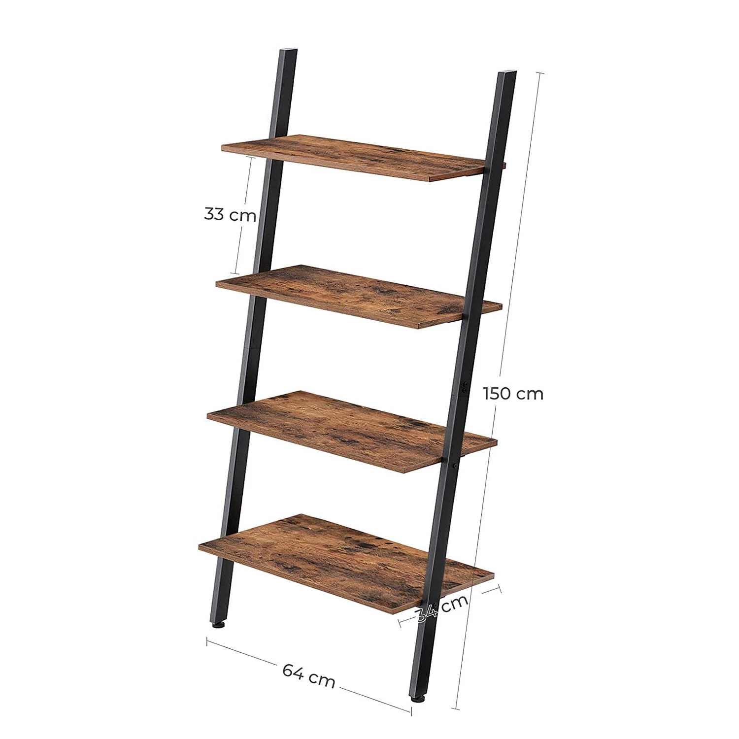 Red Living Étagère échelle Crosshill I - Marron / Noir – Image 7
