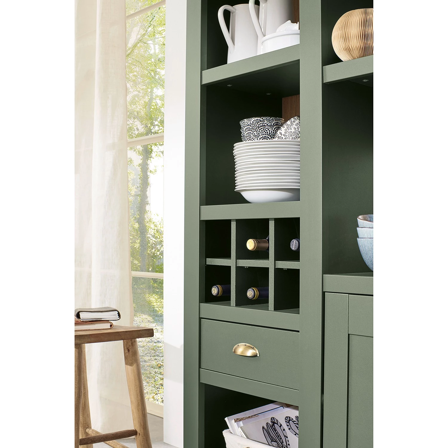 Norrwood Étagère Cardet I - Vert mousse / Imitation chêne de Wotan – Image 7