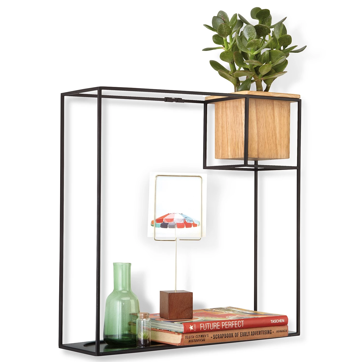 Umbra Étagère murale Cubist I - Métal / Hêtre massif - Noir / Hêtre – Image 8