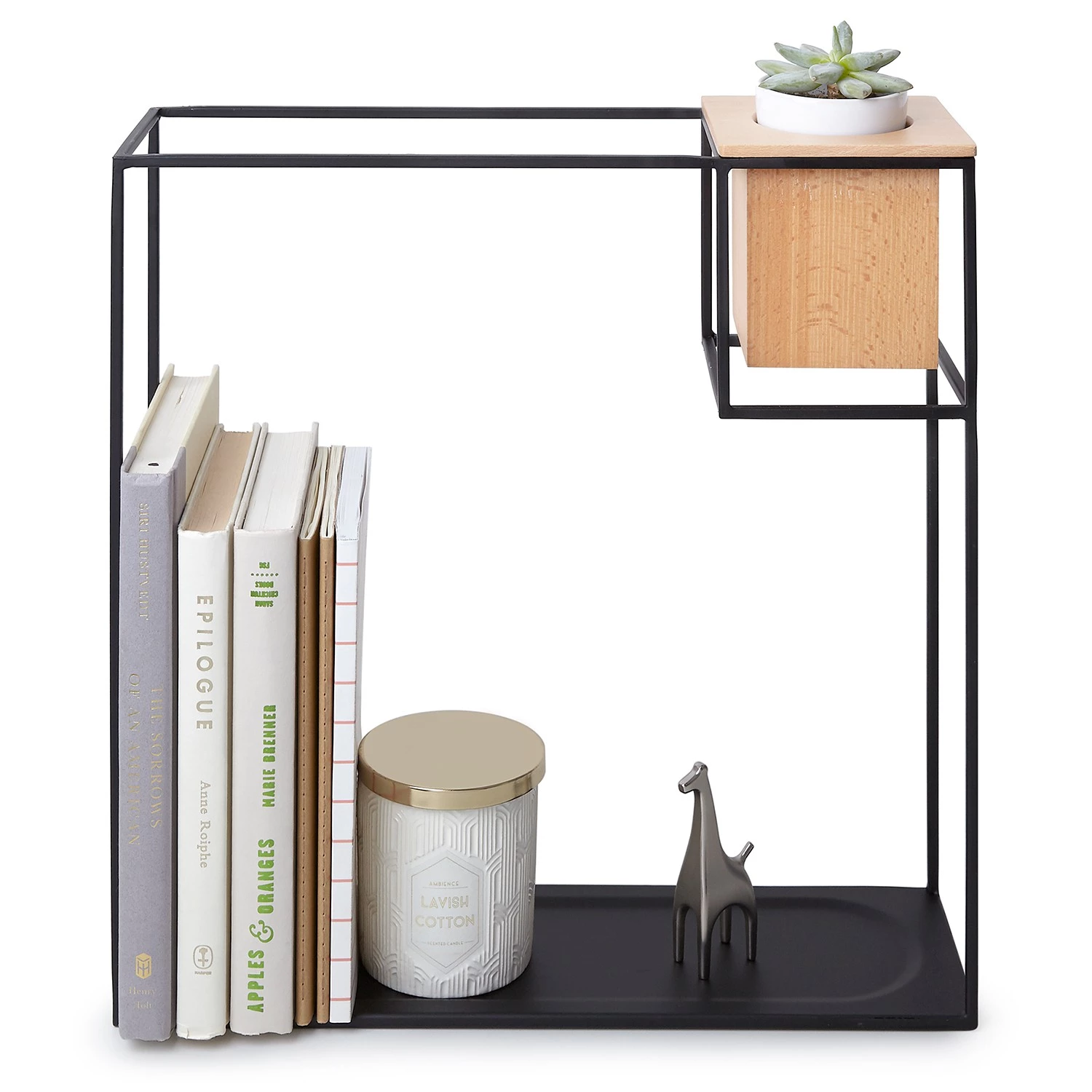 Umbra Étagère murale Cubist I - Métal / Hêtre massif - Noir / Hêtre – Image 9