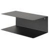 Red Living Étagère murale Targon (lot de 2) - Métal - Noir