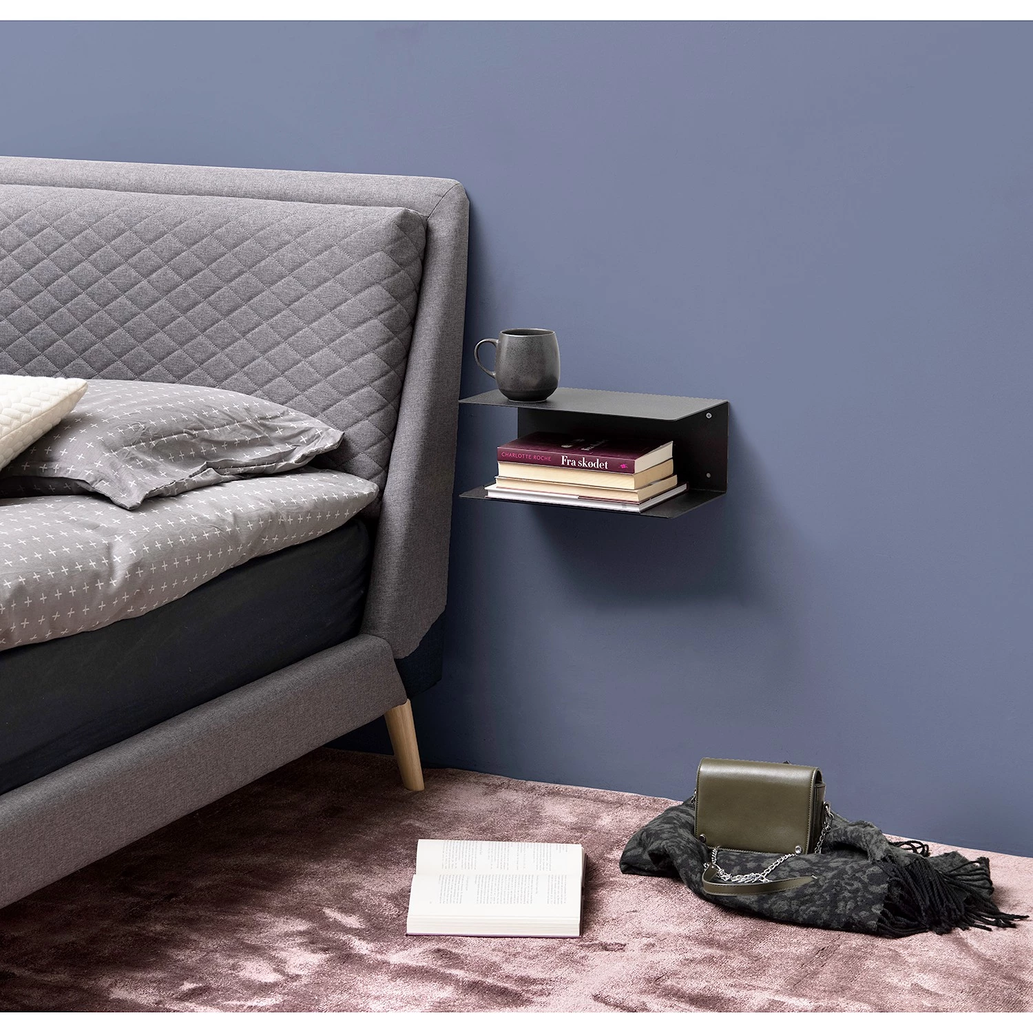 Red Living Étagère murale Targon (lot de 2) - Métal - Noir – Image 7