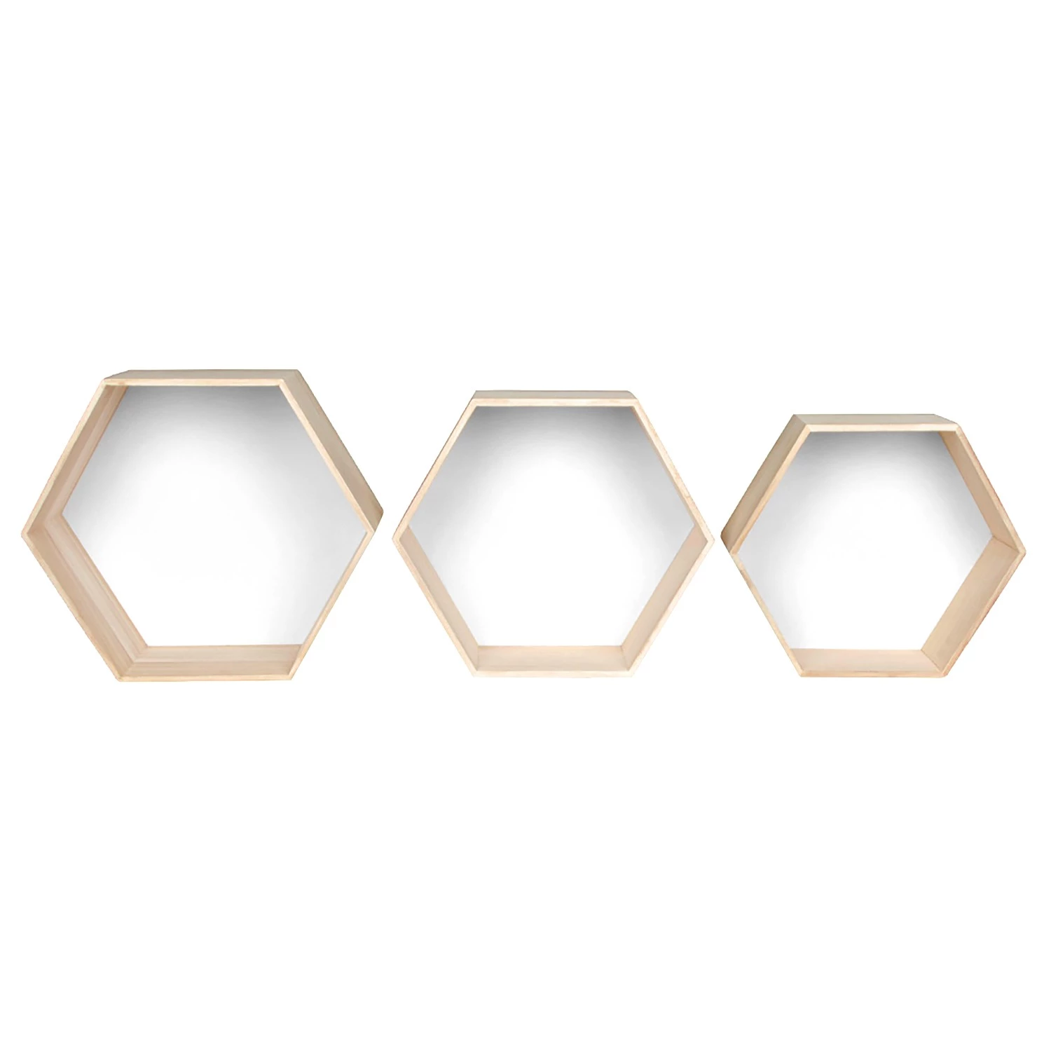 Naturoo Étagères murale Cusset I (Lot de 3) - Paulownia massif - Paulownia / Blanc – Image 2