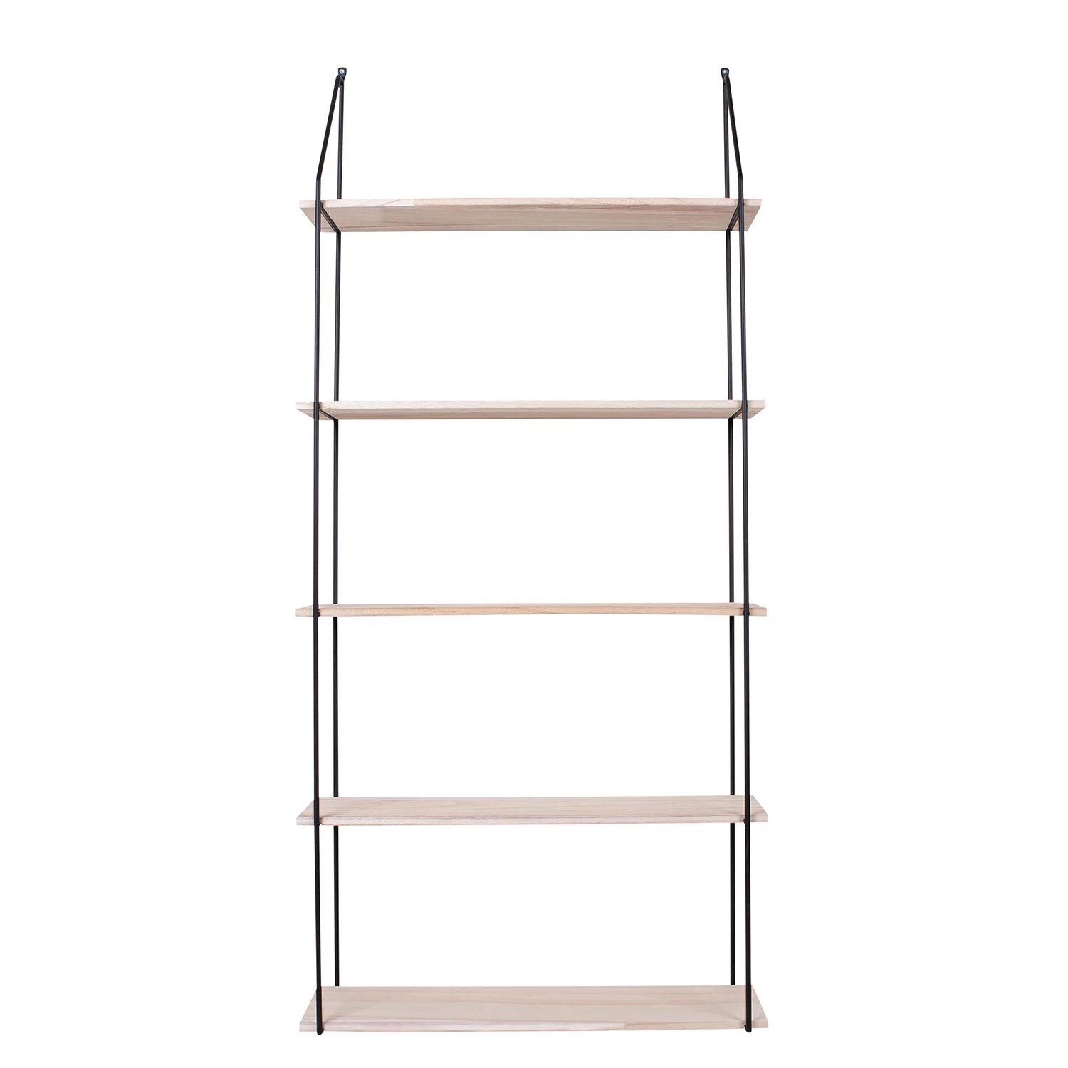Norrwood Étagère murale Carmaux - Paulownia massif / Métal - Paulownia / Noir – Image 4