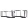 Red Living Étagères murale Denneville (lot de 2) - Métal - Noir