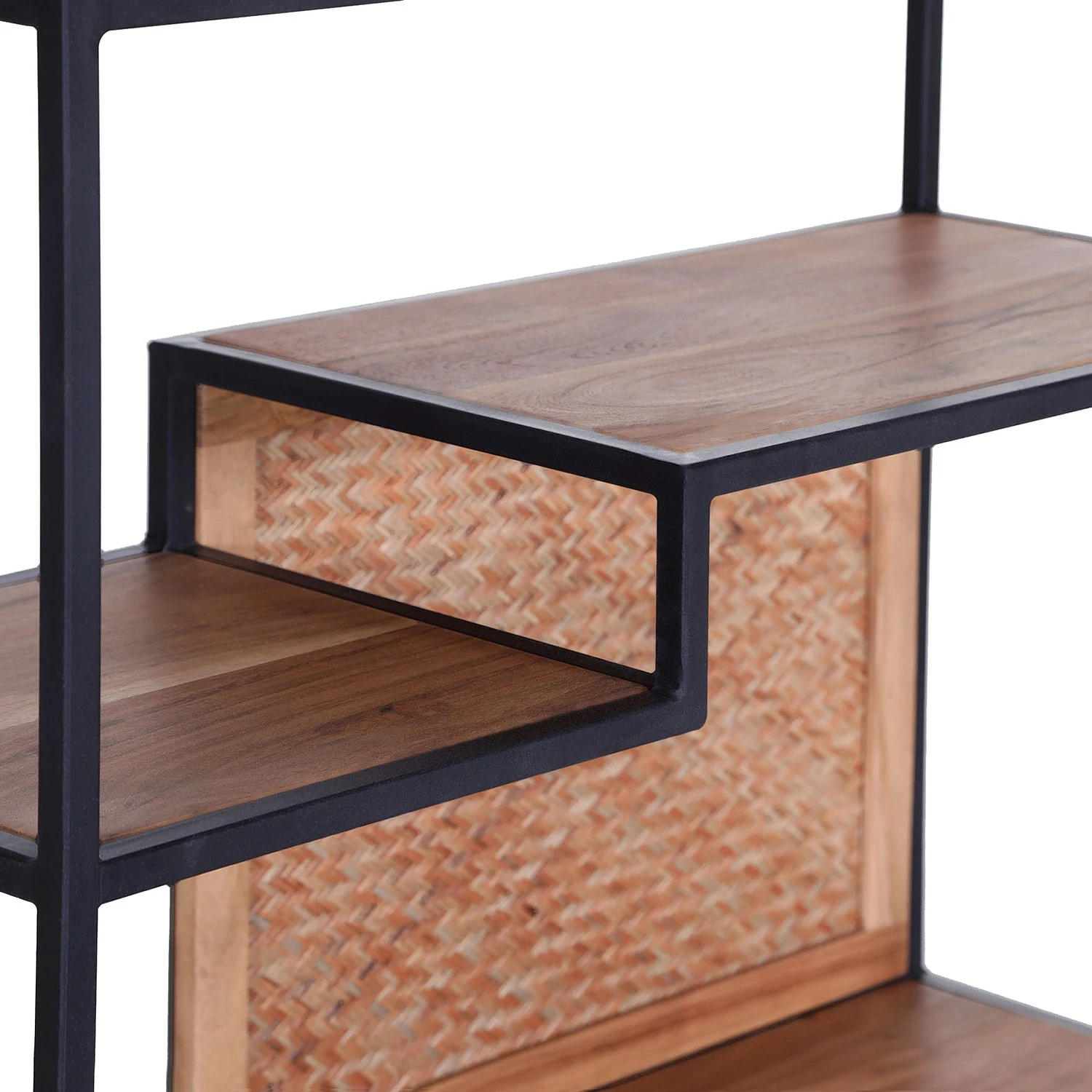 Naturoo Étagère Valenton - Acacia massif / Métal - Acacia / Noir – Image 3