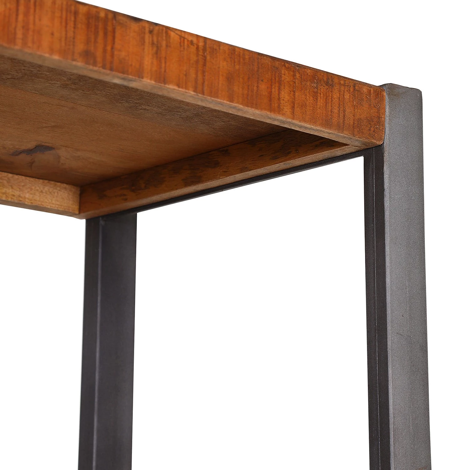 Red Living Étagère Thiery - Manguier massif / Métal - Manguier marron / Anthracite – Image 3