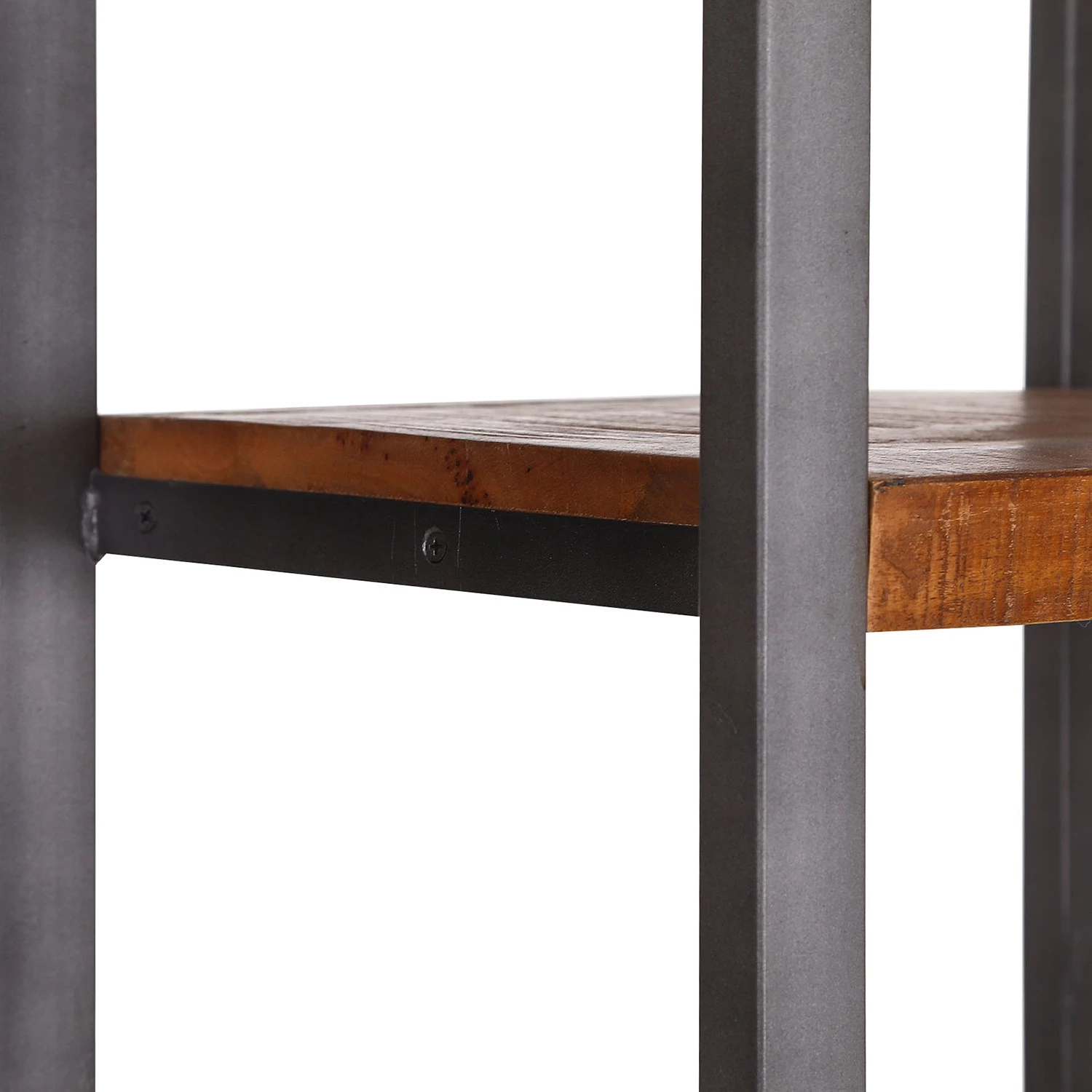 Red Living Étagère Thiery - Manguier massif / Métal - Manguier marron / Anthracite – Image 4