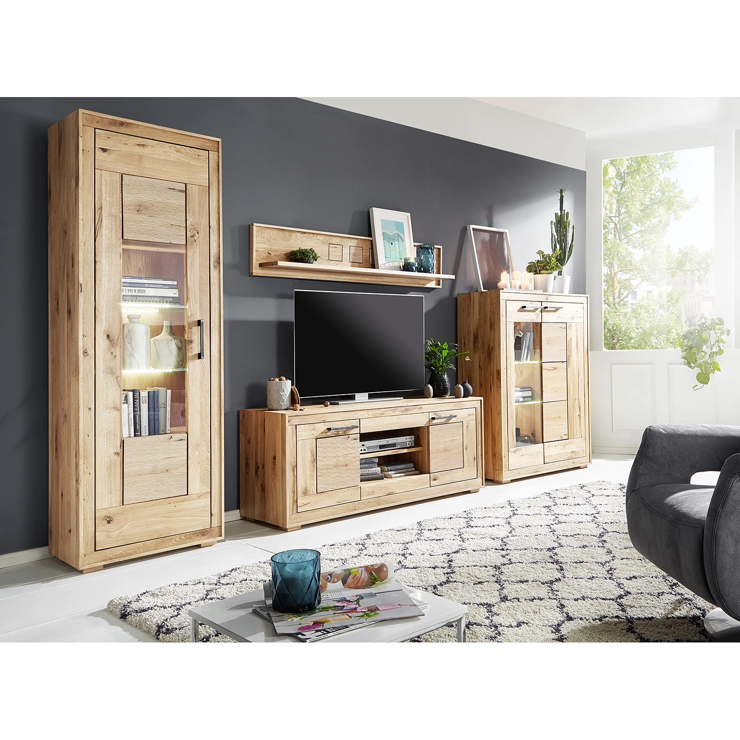 Naturoo Tablette murale Juillan - Chêne sauvage massif - Largeur : 130 cm – Image 2