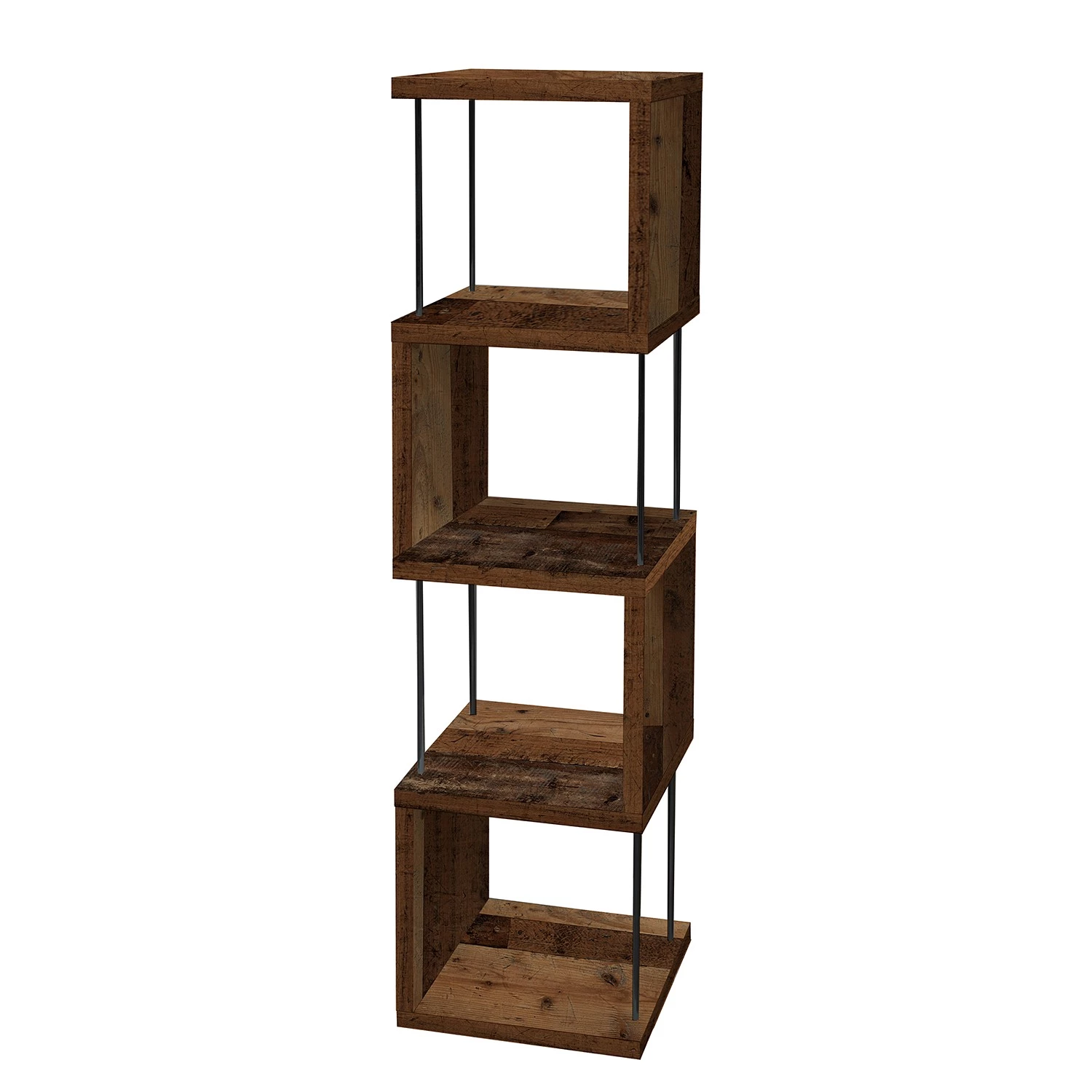 Furnitive Étagère Ault IV - Imitation chêne foncé - Largeur : 33 cm